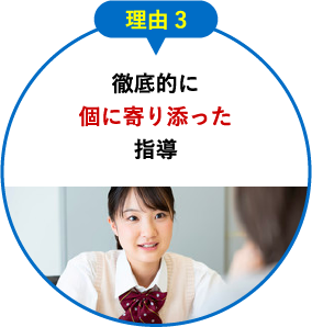 理由3 徹底的に個に寄り添った指導